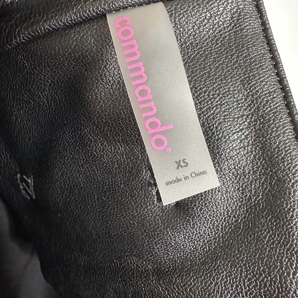 Commando Faux Leather Paper Bag Pants No Belt Women's Black Size XS EUC - Picture 5 of 6